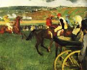 Edgar Degas The Race Track Amateur Jockeys near a Carriage Spain oil painting reproduction